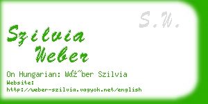 szilvia weber business card